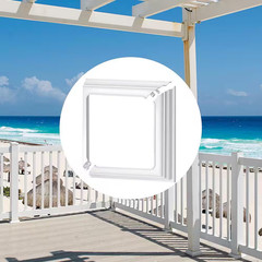 Vinyl Post Skirt White Weather-Resistant Durable Easy Installation Adjustable De