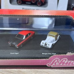 SCHUCO Limited Edition 1:72 4-pack BMW, Capri, Ford, MGB
