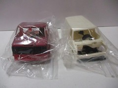 Vintage Plastic Model Parts Lot with Ford Van and Chevy Pickup