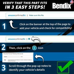 Bendix Priority1 CFM1328 Semi-Metallic Front Brake Pads for Select Models Ford