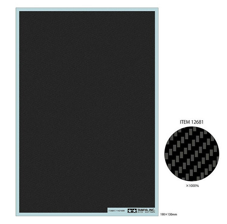 Tamiya Detail Up Part CARBON PATTERN DECAL (TWILL WEAVE / FINE) 12681