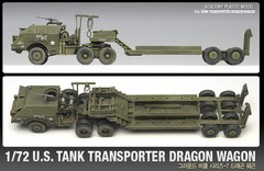 Academy 1/72 US Tank Transporter Dragon Wagon Trailer Model Kit 13409 New