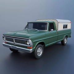 1/25 3d printed 1970 Ford F100 pickup w/camper shell by Andrey Bezrodny