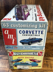 VINTAGE AMT ’61 ’63 CUSTOMIZING KIT CORVETTE THUNDERBIRD CONVERTIBLE **BOX ONLY*