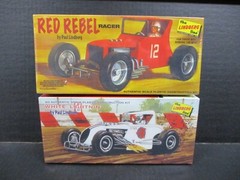 Lindberg Modified Model Kits – White Lightnin & Red Rebel – 2 Kits in 2 Boxes