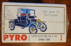 1967 Pyro Vintage Brass Cars 1915 Model T Ford Coupelet Sealed Box Kit #C451-125