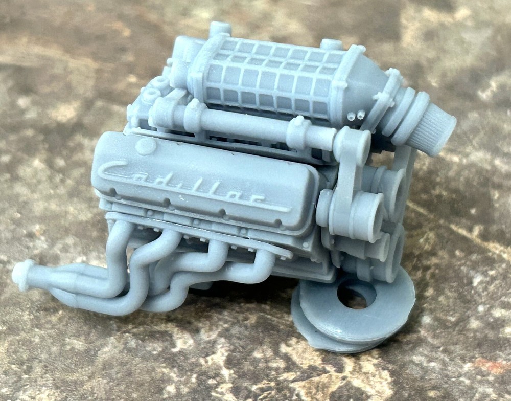 Resin “Cadillac Supercharged” Big Block Engine for scale model cars, 1/24 1/25