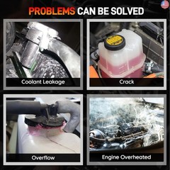 Radiator Overflow Reservoir Bottle Coolant Expansion Tank with Cap Compatible