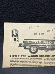 IMC Dodge Little Red Wagon Instructions Original Model 1966 Issue A100 Truck 107