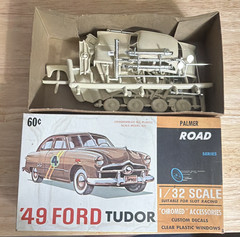 Palmer Road Series 1:32 ’49 Ford Tudor Unassembled Kit, Decals, Chrome, Clear