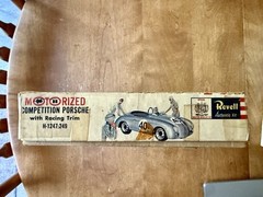 Vintage Revell Motorized Competition Porsche 1/24 Built Model Kit with Box