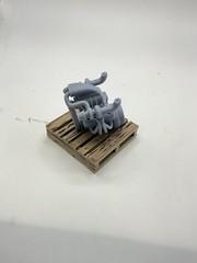 1/16 scale 3-D printed twin turbo supercharged big block engine