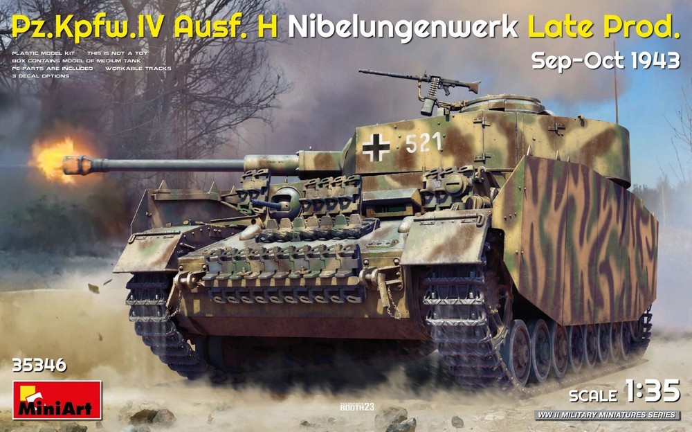 MiniArt 35346 Pz.Kpfw.IV Ausf. H Nibelungenwerk Late Prod. (Sep-Oct 1943) 1/35