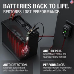 NOCO GENIUS1: 1A 6V/12V Smart Battery Charger ? Automatic Maintainer, Trickle
