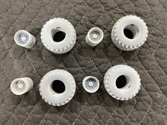 Resin Printed 1/25 1st Gen Monster Truck 48 Inch Terra Tires And Wheels Bigfoot