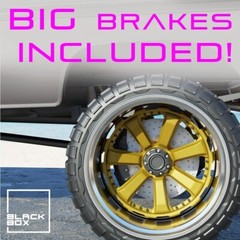 1:25-1:24 Scale Resin Offroad-Lo Pro 6 Spoke Rims and Tires With Brakes