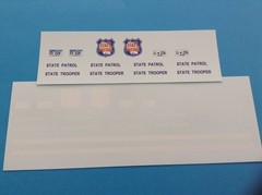 WISCONSIN STATE PATROL – 1/24 – 1/25th Scale Waterslide Police Decals