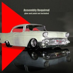 AMT 638 1/25 1957 CHEVY BEL AIR “ROUND 2” RE-1SSUED MODEL KIT