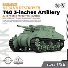 SSMODEL SS35500 1/35 Military Model Kit US T40 3-inches Artillery Tank Destroyer