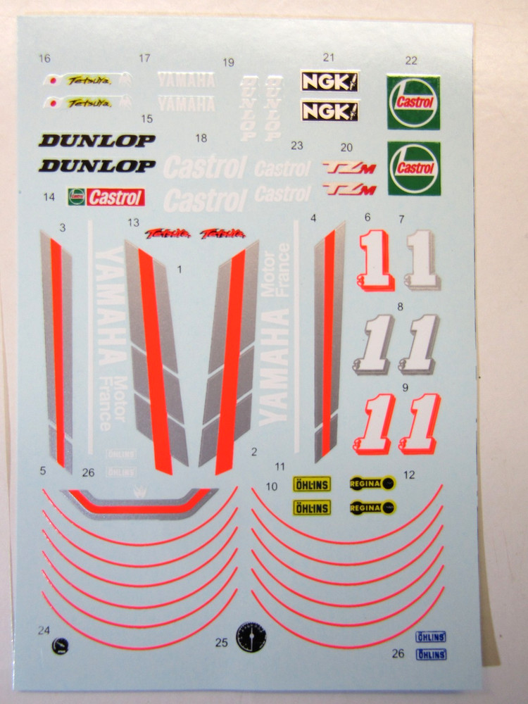 Decalpool Decal Sheet 1:12 Scale Yamaha TZ250M ’94 Harada DP322 suit Tamiya Kit