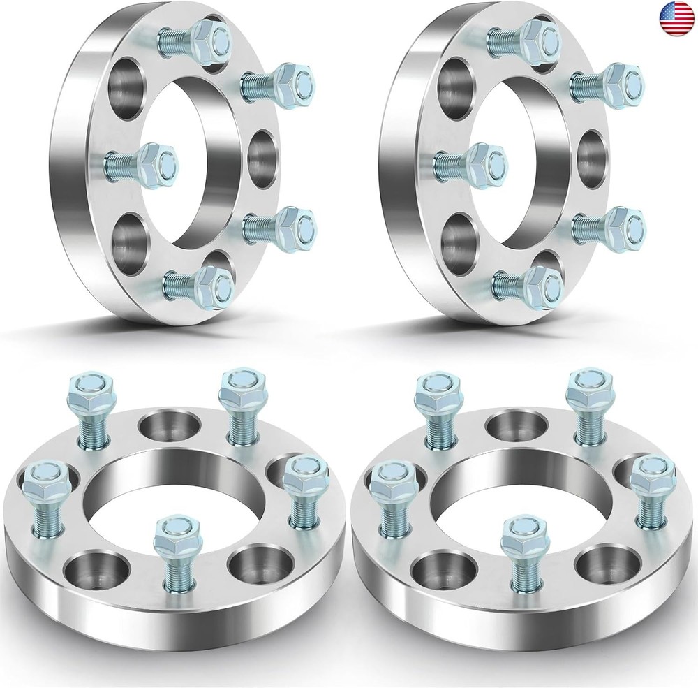 ECCPP 4PCS 1 Inch 5×5 to 5×5 5 Lug Wheel Spacers 5x127mm to 5x127mm Fits for