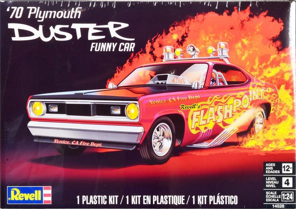Level 4 Model Kit 1970 Plymouth Duster Funny Car 1/24 Scale Model by Revell