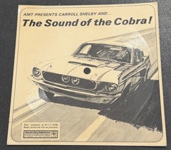 AMT 1968 FORD MUSTANG SHELBY COBRA ORIG SOUND OF COBRA RECORD! CIRCA 1968!