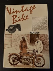 1924 Ace Vintage Bike Series 4 1/16 Scale Model Kit Aoshima – RARE – OPEN BOX