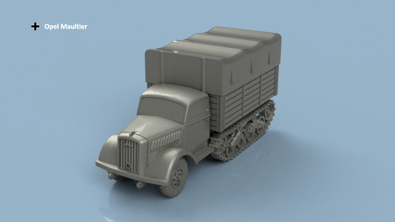 L’Arsenal Models 1/700 OPEL MAULTIER TARPAULIN (10) 3D Printed Set
