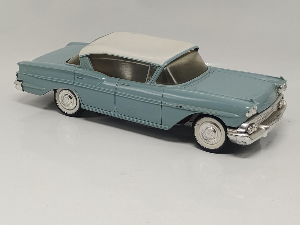 Vintage Blue & White 1958 Chevy Bel Air Dealer Promo Car