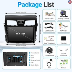Upgraded Car Radio Stereo for Nissan Altima 2013 2014 2015, KuTaiTai 10.1 Inch