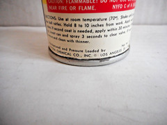 Vintage Pactra ‘Namel Purple Grape S42 Spray Paint Can Paper Label 1961 NOS
