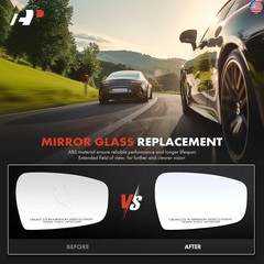 A-Premium Right Passenger Side Heated Mirror Glass Compatible with Kia Forte