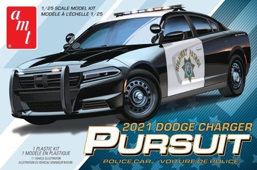 AMT 1/25 2021 Dodge Charger Police Pursuit Plastic Model Kit #1324