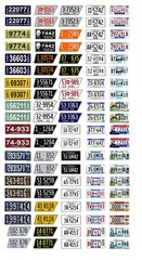1/18 scale model car assorted USA Tennessee license plates state tags 1:18