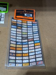Prestons Car Parts – #9 – 1:24 Scale – Assorted License Plate Decals – NOS