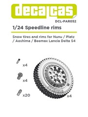 Decalcas 1/24 Delta S4 Snow Tyres and Speedline Rims for Aoshima/Beemax/Nunu