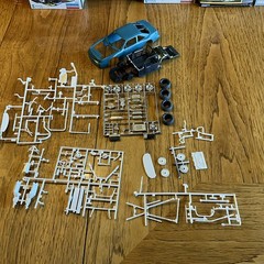 Built Model Car, 1990 Monogram Stock Car STARTED, INCOMPLETE, MODIFIED For Parts