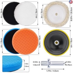 10pcs Polishing Buffing Pads for Drill – 6 Inches Car Polishing kit, Car Foam