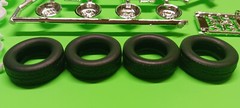 1957 Chevy Bel Air 1/25 OLD REVELL TOOLING Chrome Reverse Steelies Stock Rims