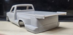 1/24 scale resin 3d printed Chevy OBS step side truck drag body model slot car