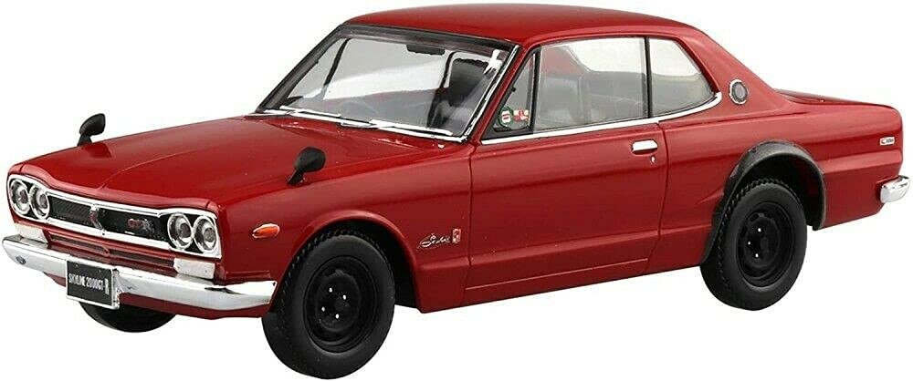 AOSHIMA 1/32 The Snap Kit Series Nissan Skyline 2000GT-R Red Color-coded Plastic