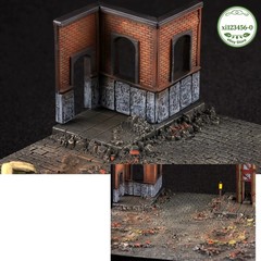 1/72 Scale WWII European Street Scene Base Model For 1:72 Military Display