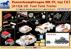 BRONCO 1/35 CB35030SP Panzerkampfwagen Mk IV, 744(E) (A13) & UE Trailer