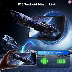 9” Car Stereo Single Din Wireless Carplay Android Auto Touch Screen, Rimoody