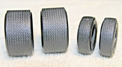 4 SUPER WIDE SUPER STREET SPECIAL TREADED TIRES & 2 FRONT 1/25 SCALE