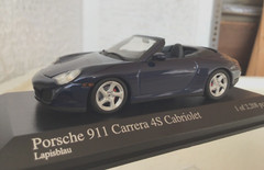 1/43 MINICHAMPS PORSCHE 911 Carrera 4S, cabrio ,d.blue, mint,++ !