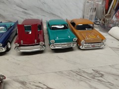 Model Junkyard/parts Plastic Custom Vintage Car Lot Of 7 Custom -57 Chevys