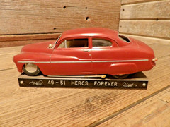 Vintage 1940-50’s MERCS FOREVER On Wood Plate Mercury Car Model Kit – Parts!