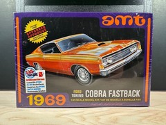 AMT – 1969 FORD TORINO COBRA FASTBACK – 1:25 SCALE KIT – FACTORY SEALED NEW